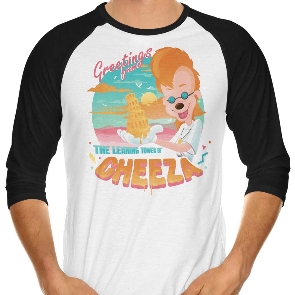 The Inclined Tower of Cheeza 3/4 Sleeve Raglan Style T-Shirt for Fashion Lovers