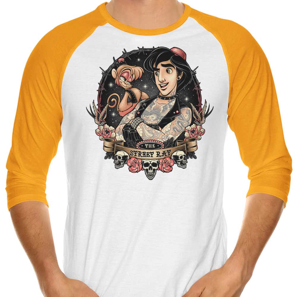 Momma Gorilla's The Street Rat Style 3/4 Sleeve Raglan T-Shirt for Fashion Lovers