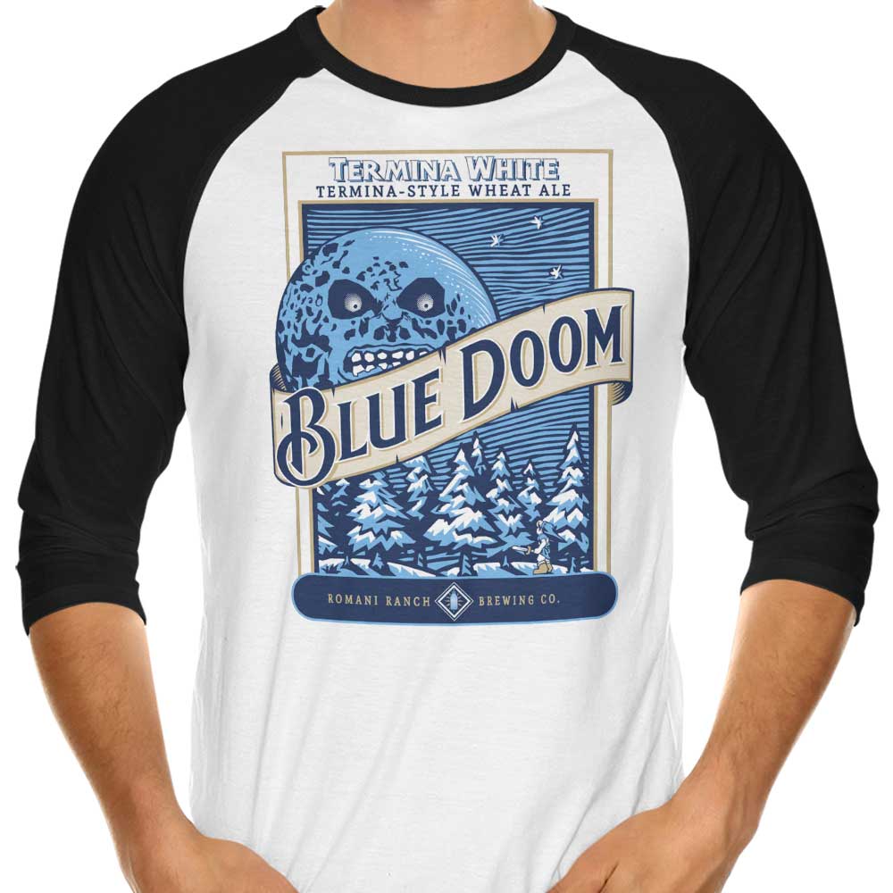 Blue Doom Stylish 3/4 Sleeve Raglan Men's T-Shirt for Trendy Look
