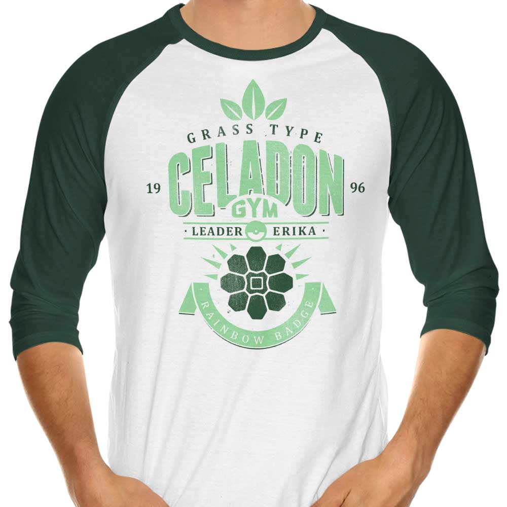 Azafran's Celadon City Gym Themed Three - Quarter Sleeve Raglan Style T - Shirt