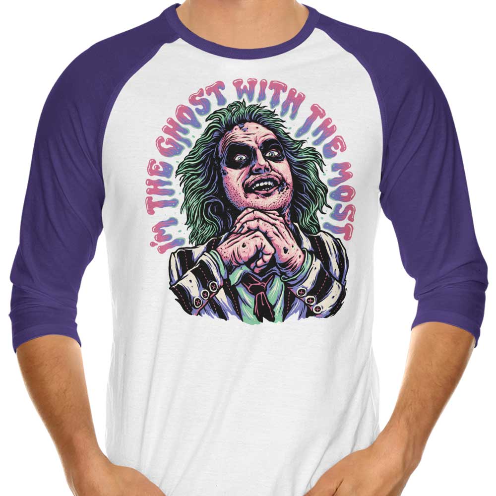 3/4 Sleeve Raglan T-Shirt - The Best Ghost Themed T-Shirt from Momma Gorilla