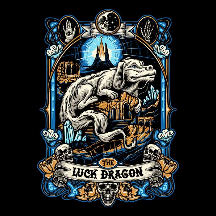The Enchanting Luck Dragon 3/4 Sleeve Raglan T-Shirt