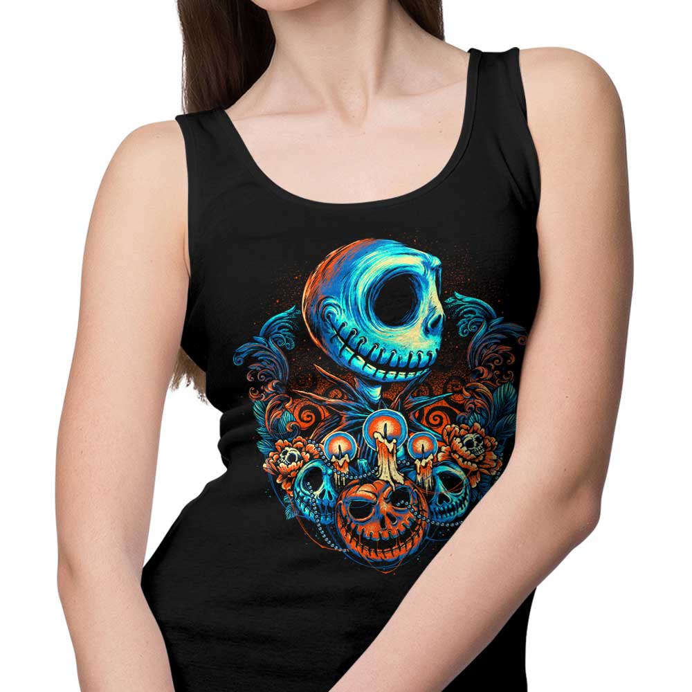 Colorful and Vibrant Pumpkin King-themed Men's and Women's Unisex Tank Tops