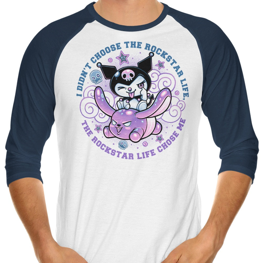 Adorable Rockstar Style 3/4 Sleeve Raglan Casual T-Shirt