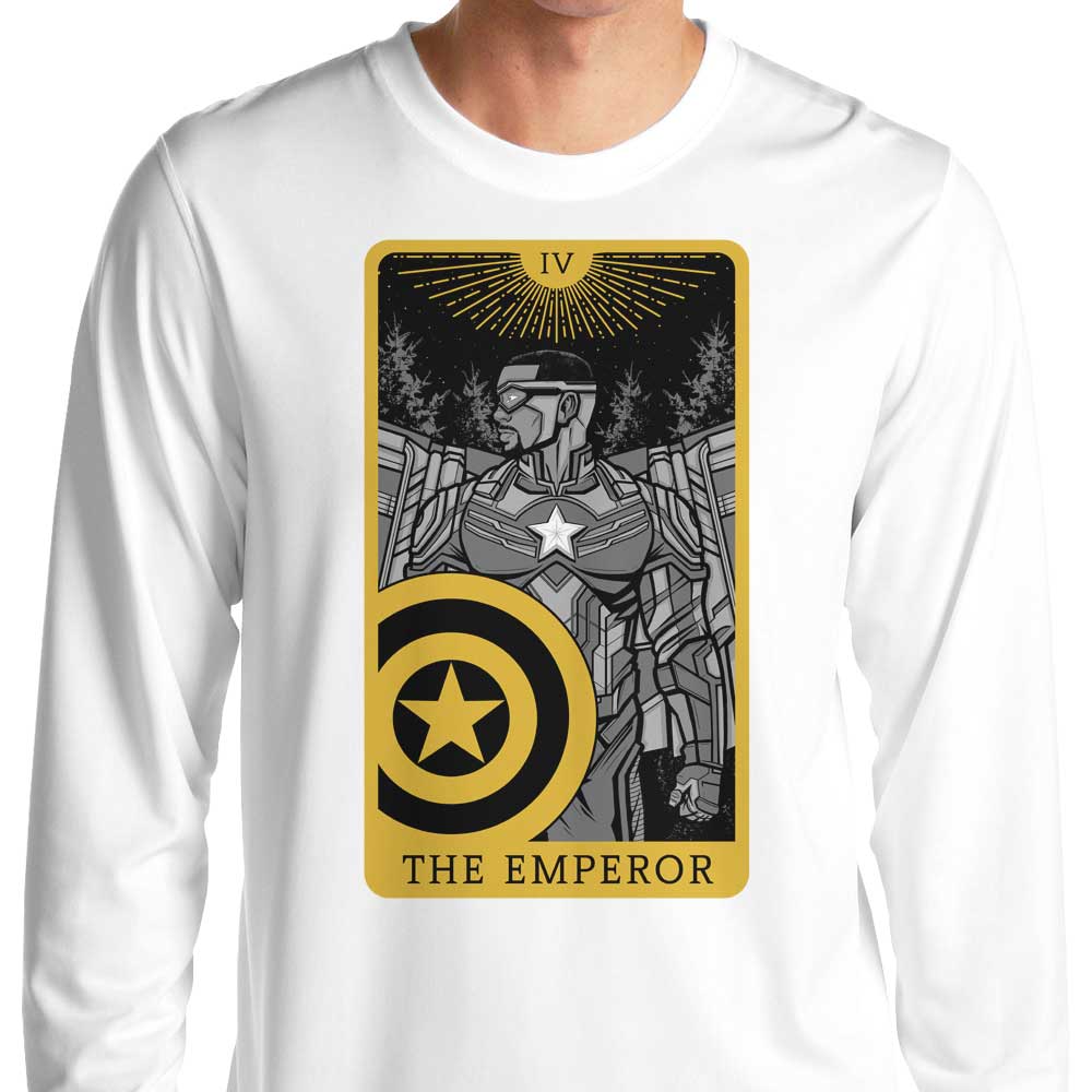 Tarot-themed The Emperor Long Sleeve Crewneck T-Shirt for All Sizes