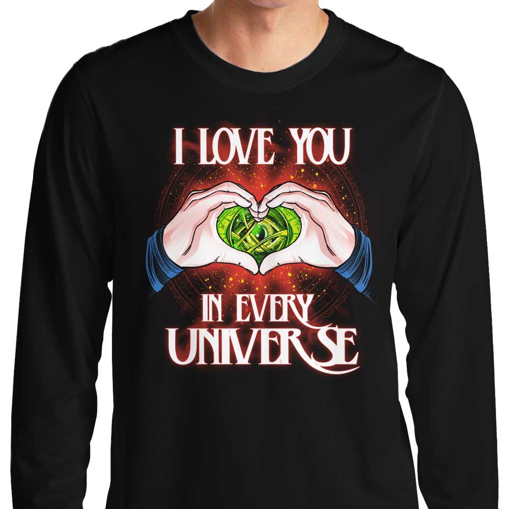 Alemaglia's Multiversal Love Long Sleeve Crewneck T - Shirt in S to 4XL