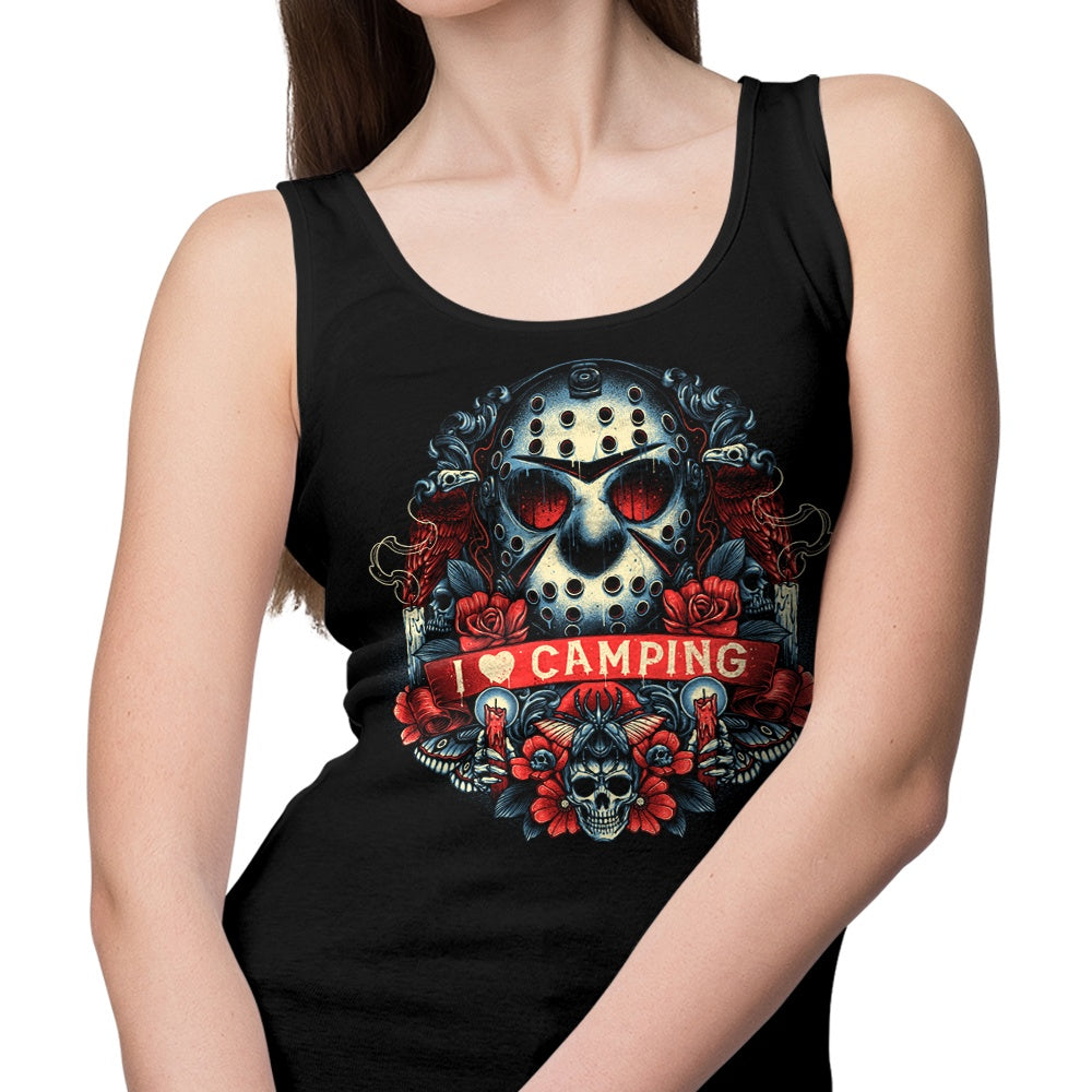 Glitchygorilla's Comfortable Camper Symbol Tank Tops for Men and Women