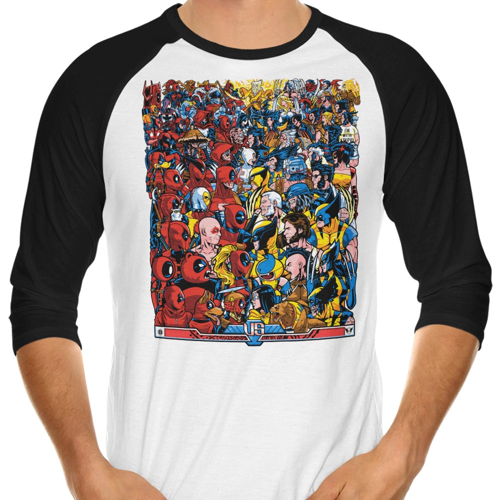 Swords and Claws - 3/4 Sleeve Raglan T-Shirt