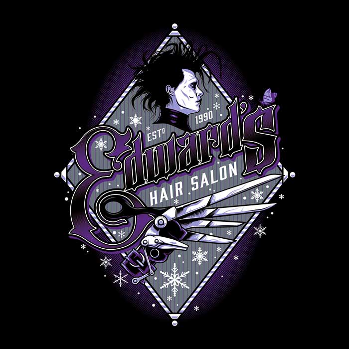 Edwards Hair Salon Branded Three - Quarter Sleeve Raglan Style T - Shirt