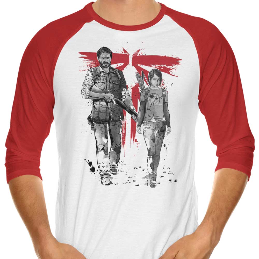Dr. Monekers' Survivors Sumi-e 3/4 Sleeve Raglan Style T-Shirt