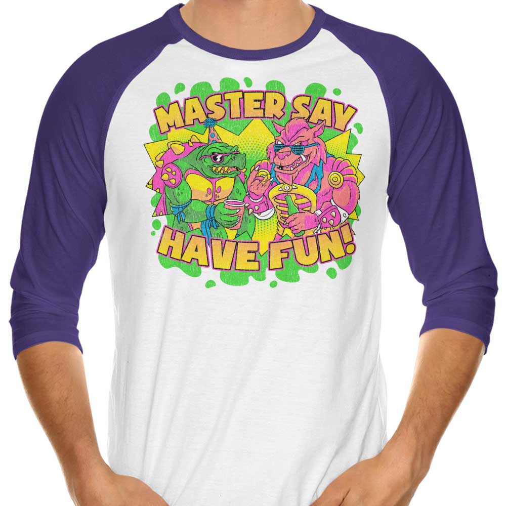 Enjoy Yourself - 3/4 Sleeve Stylish Raglan T-Shirt