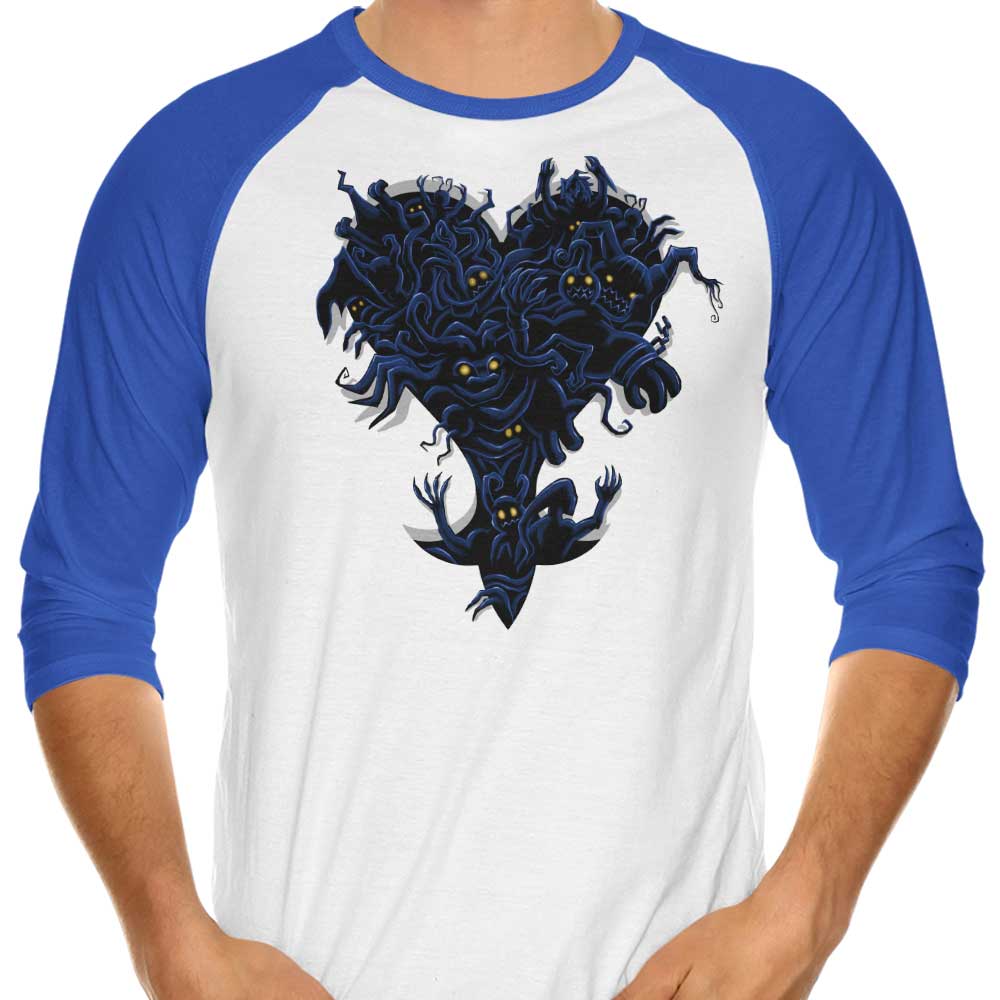 Stylish 3/4 Sleeve Raglan Heartless T-Shirt
