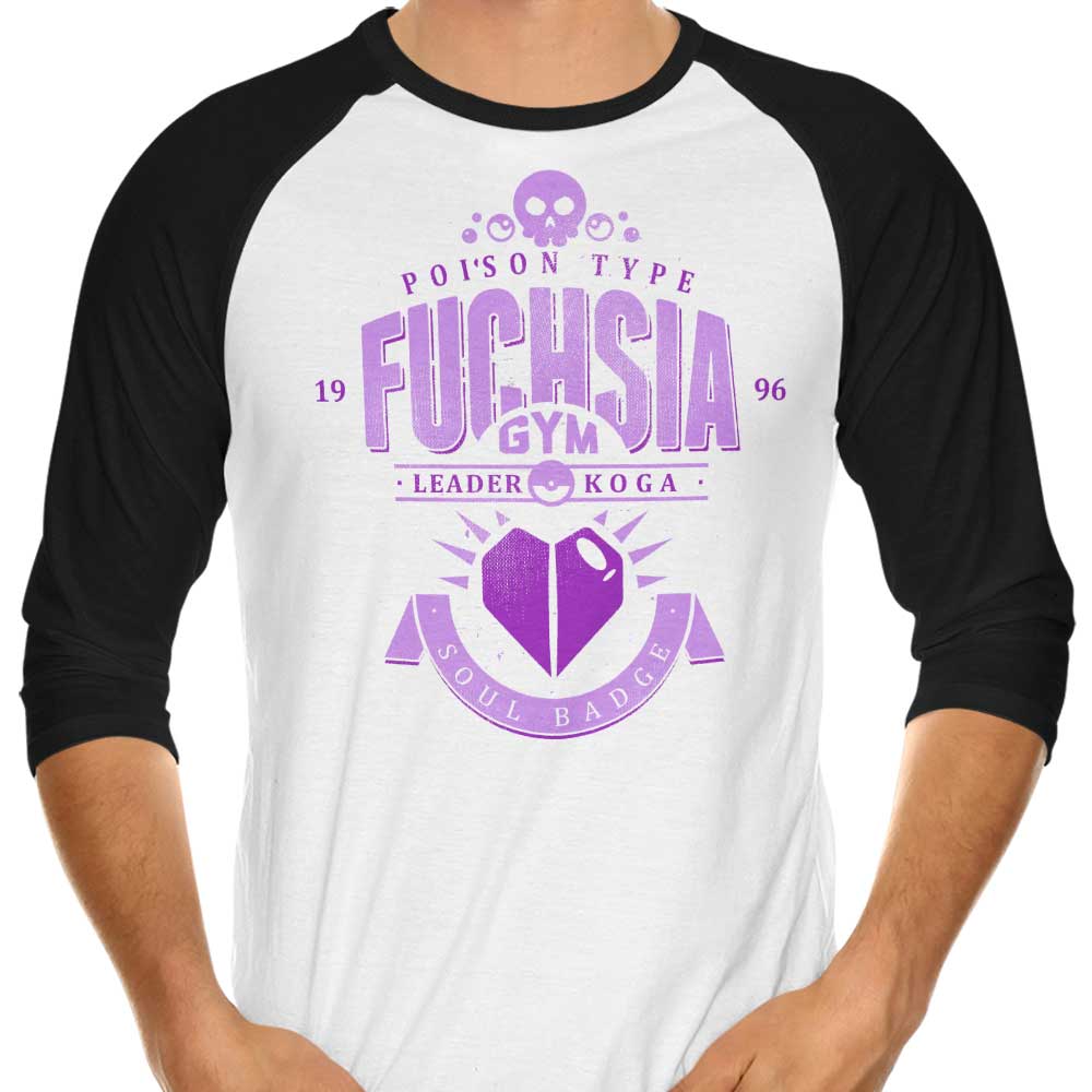 3/4 Sleeve Raglan T-Shirt Inspired by Fuchsia City Gym