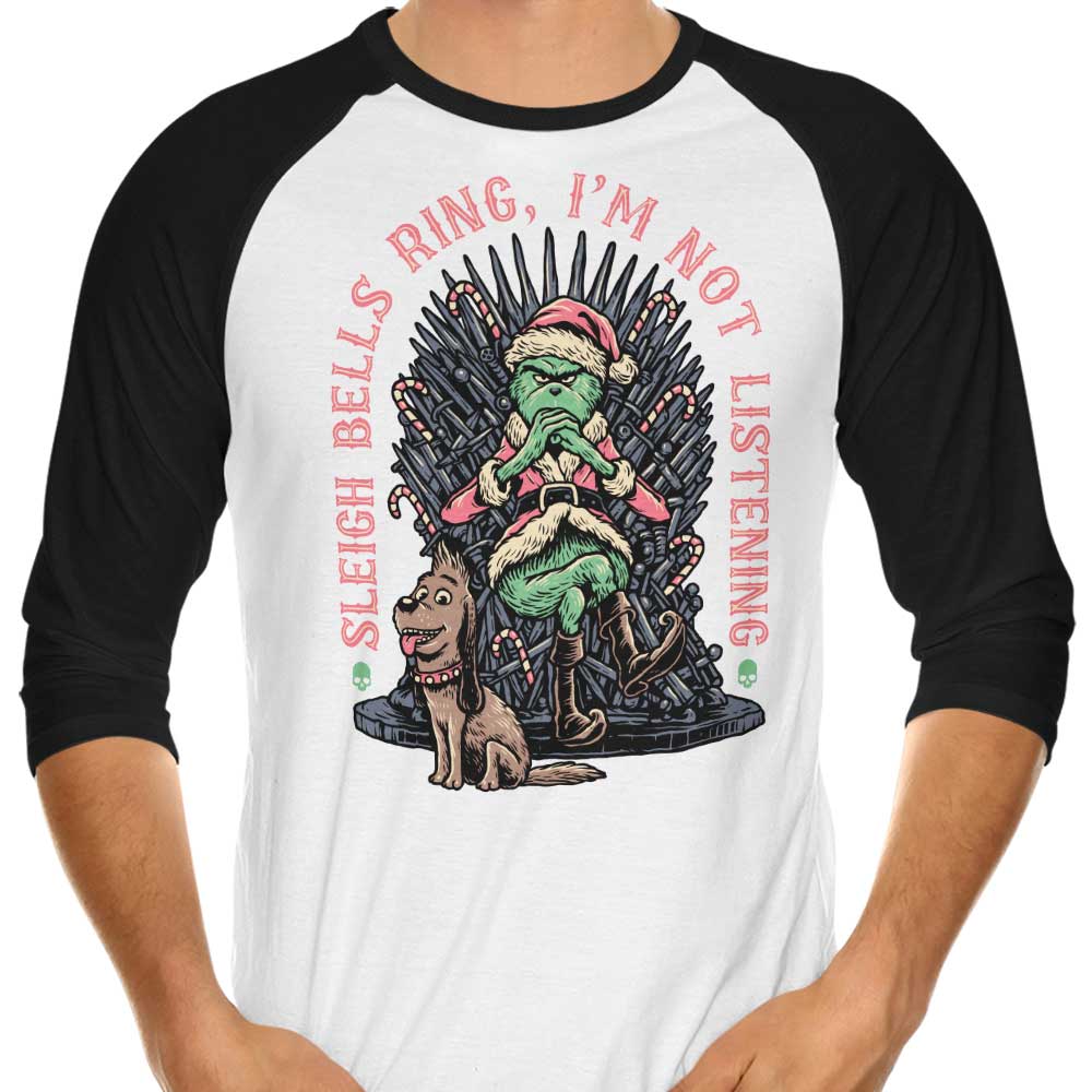 Momma Gorilla's 'I'm Not Listening' 3/4 Sleeve Raglan Casual T-Shirt
