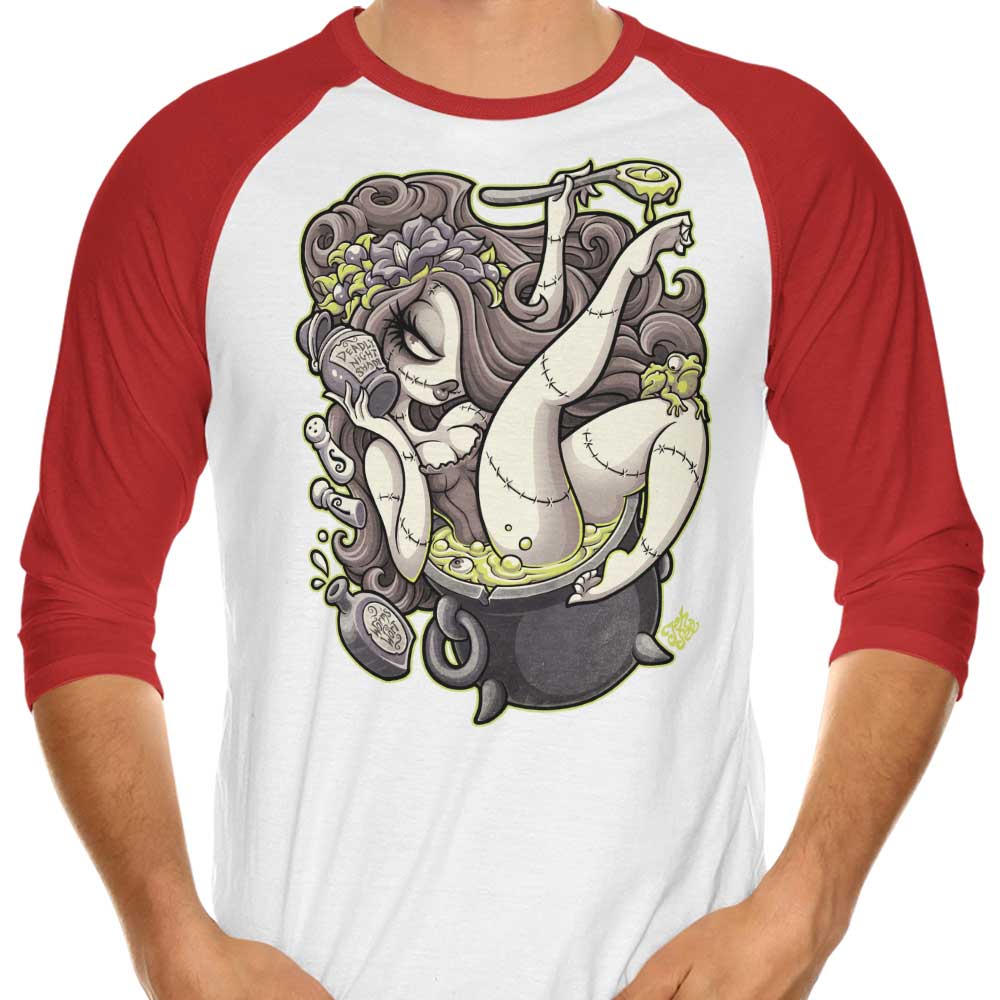 Deadly Nightshade Style Three - Quarter Sleeve Raglan Men's or Women's T - Shirt