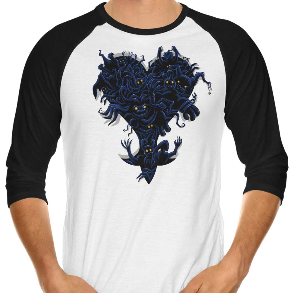 Stylish 3/4 Sleeve Raglan Heartless T-Shirt