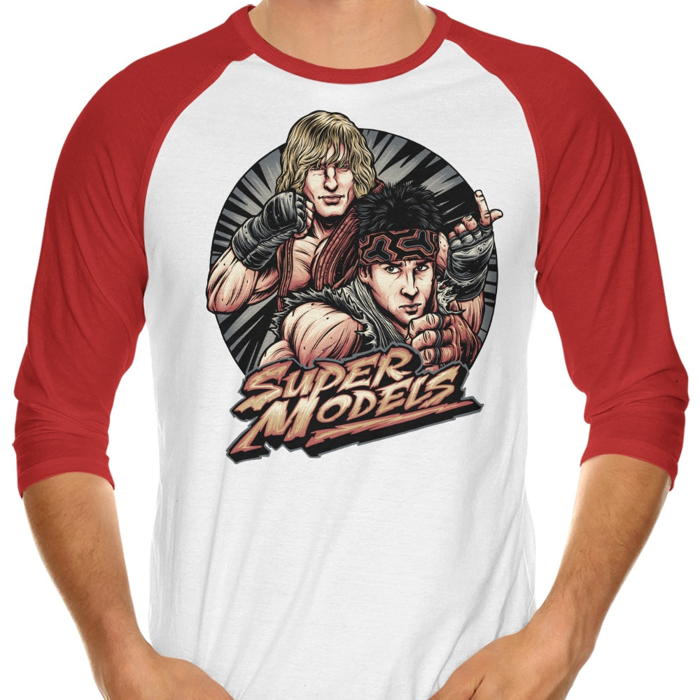 Stylish 3/4 Sleeve Raglan T-Shirt by Super Models