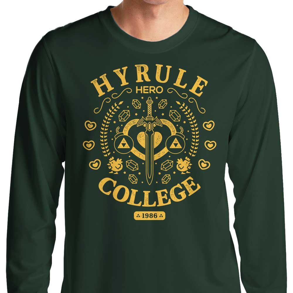 Hero College Branded Long Sleeve Crewneck T-Shirt for College Enthusiasts