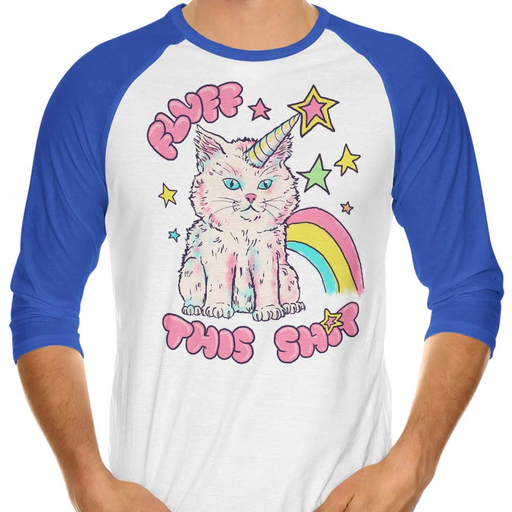 Fluffy 'Fluff This' 3/4 Sleeve Raglan Style T-Shirt for Fashion Lovers