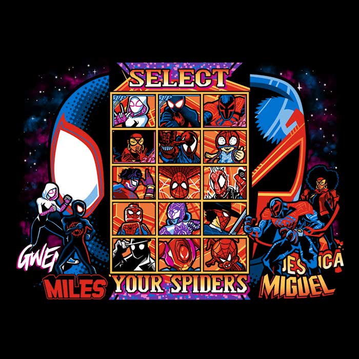Prime Premne Design's 3/4 Sleeve Raglan 'Spiders Clash' T-Shirt