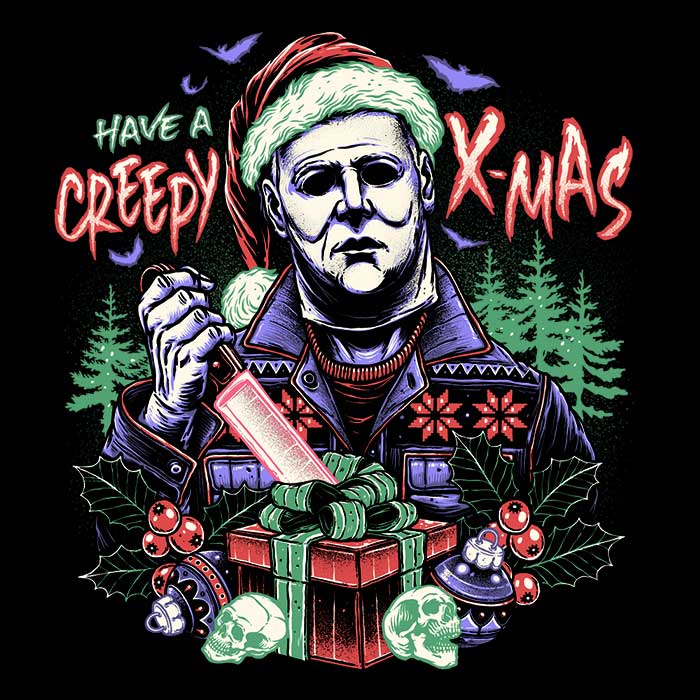Spooky Christmas 3/4 Sleeve Raglan T-Shirt by Momma Gorilla