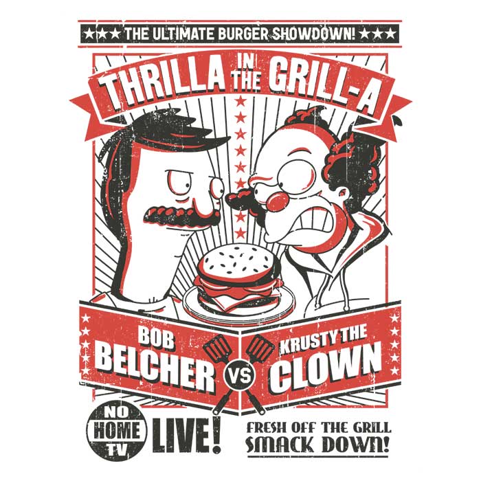 Deep Fried Art's Thrilla in the Grill-a 3/4 Sleeve Raglan Stylish T-Shirt