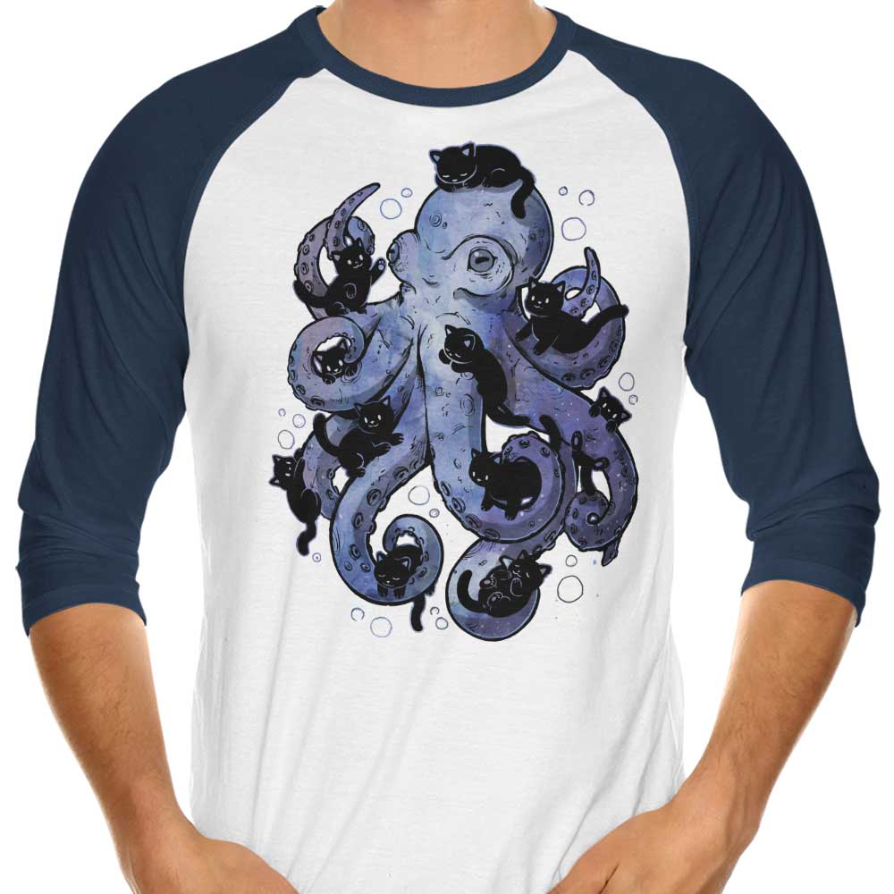 Octopurr 3/4 Sleeve Stylish Raglan T-Shirt for Fashion Lovers