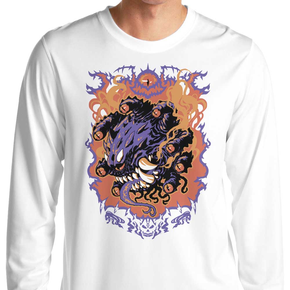 1wing's Beholder Attack Long Sleeve Crewneck T-Shirt, S - 4XL Sizes