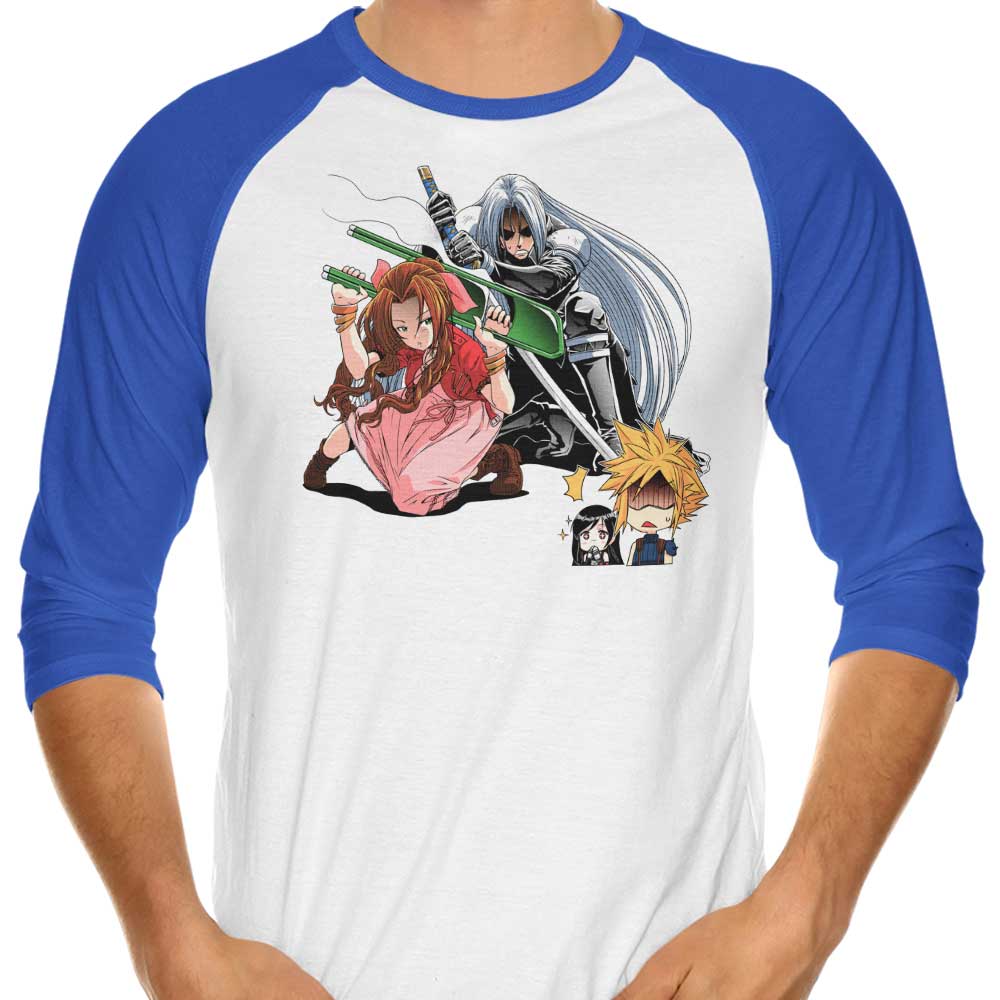 Aerith's Ultimate Weapon 3/4 Sleeve Raglan Style T-Shirt