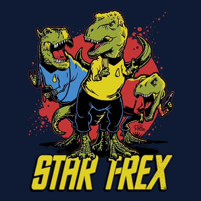Star T-Rex Three - Quarter Sleeve Raglan Style Men's T - Shirt