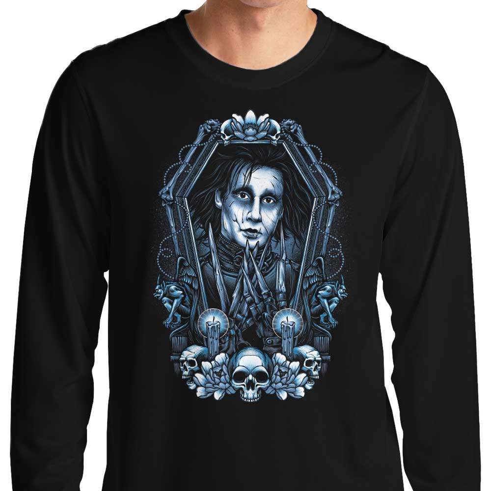 Long Sleeve Framed Scissors T-Shirt by Glitchygorilla