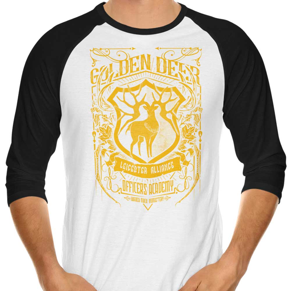 Arinesart Golden Deer Officers 3/4 Sleeve Stylish Raglan T - Shirt