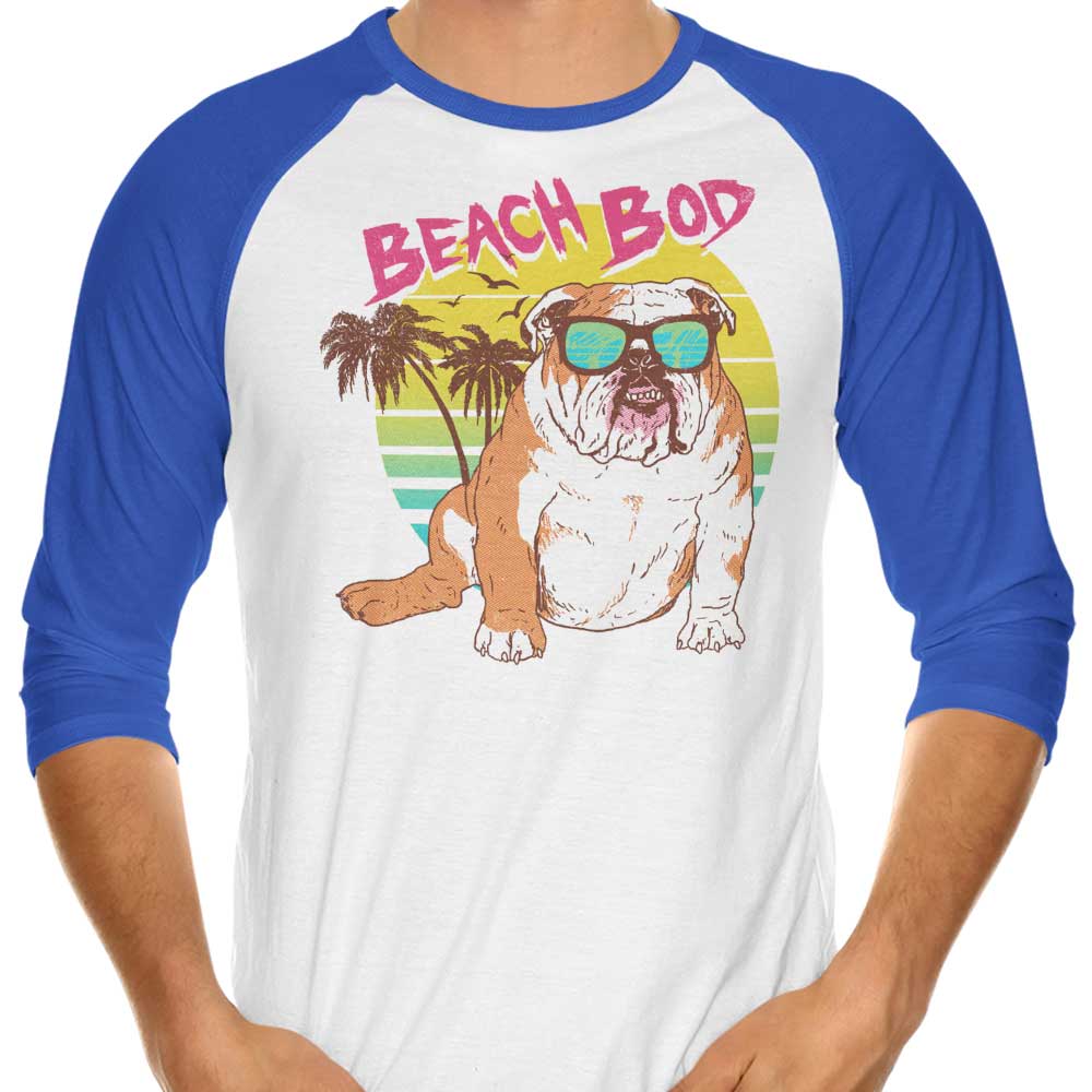 3/4 Sleeve Raglan T-Shirt for a Beach - Ready Physique - Beach Bod Style