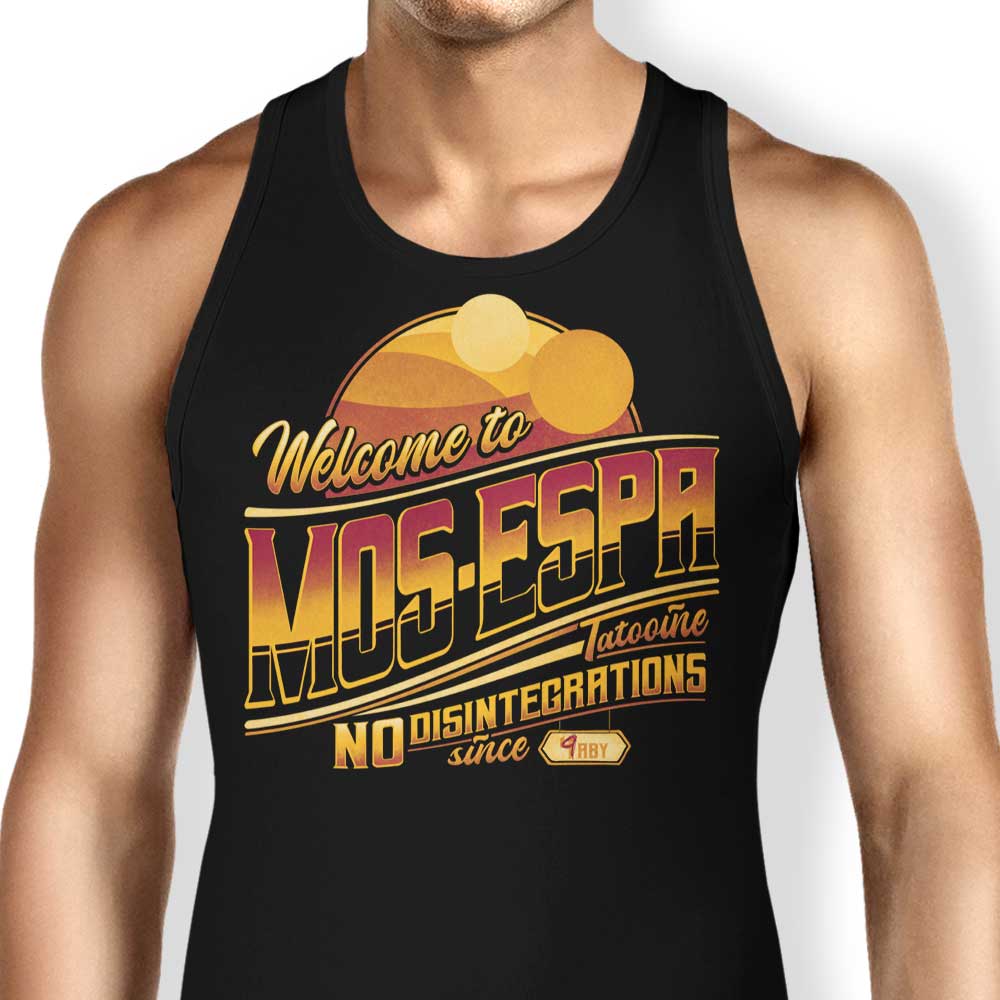 Teesgeex's Comfortable Mos Espa Welcome Tank Tops for All Genders