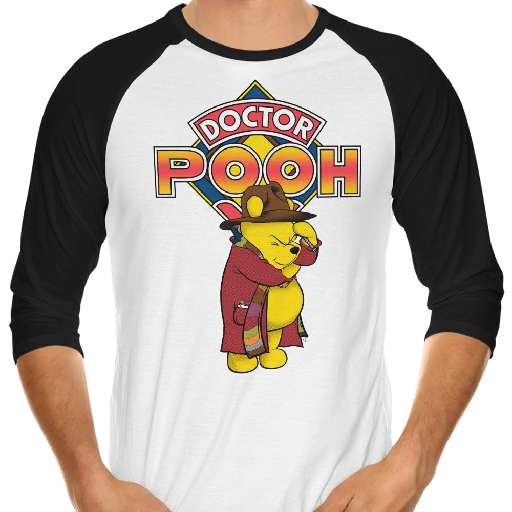 Doctor Pooh Three - Quarter Sleeve Raglan Style T - Shirt for Fashion Lovers