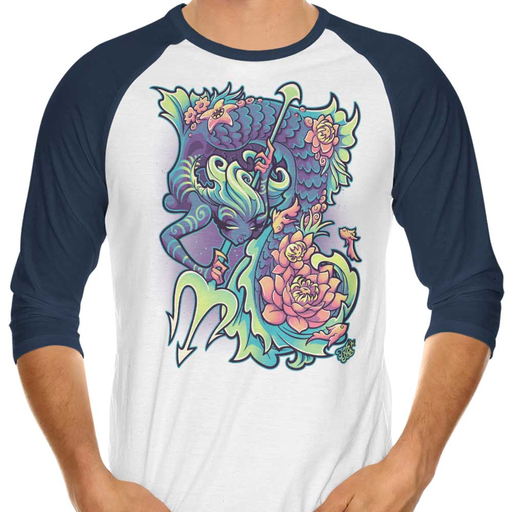 Jehsee Pisces 3/4 Sleeve Raglan Stylish T-Shirt