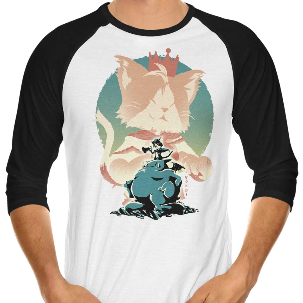 Shinra Spy Moggy 3/4 Sleeve Raglan Style Men's or Women's T-Shirt