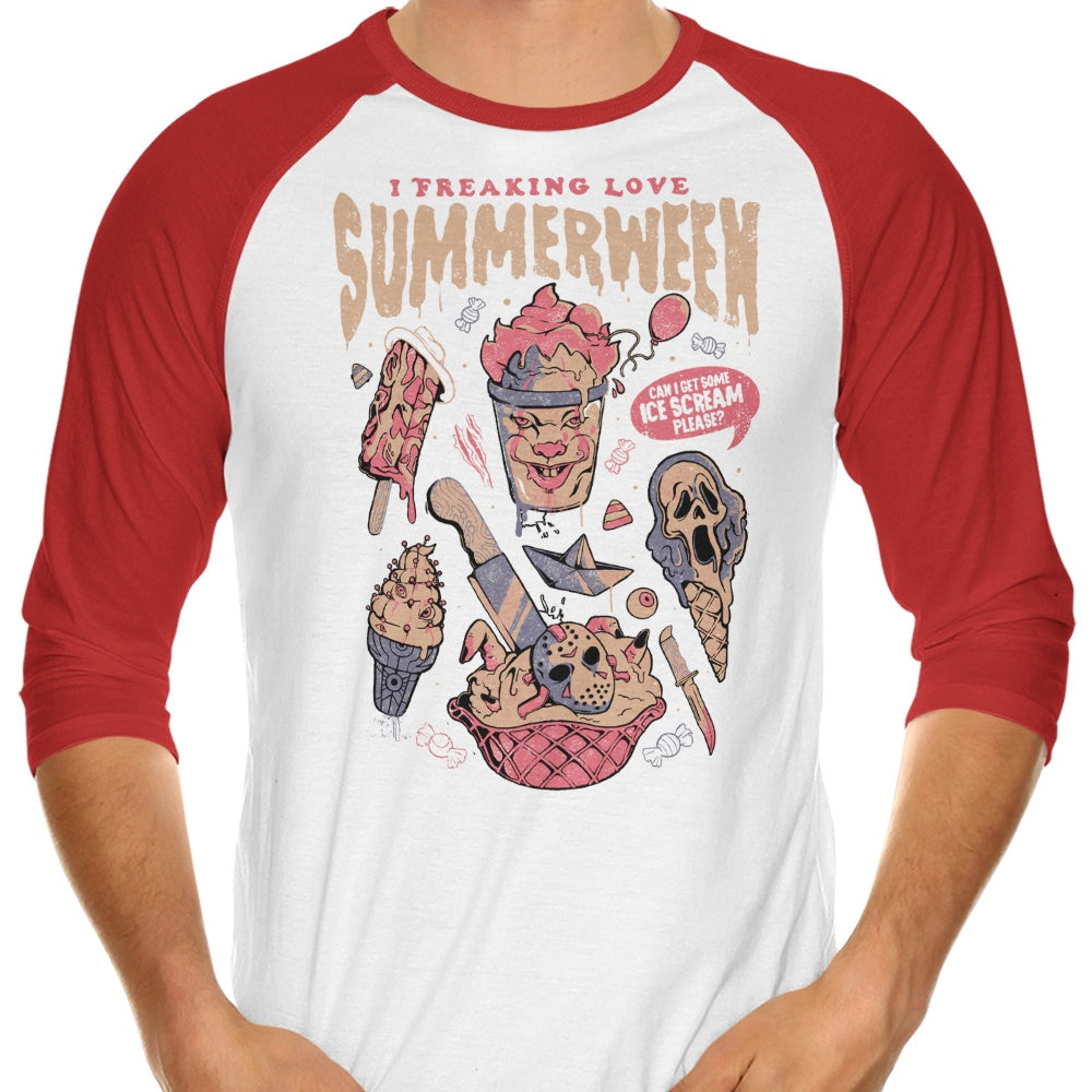 Summerween Seasonal 3/4 Sleeve Raglan Style T-Shirt for Casual Wear
