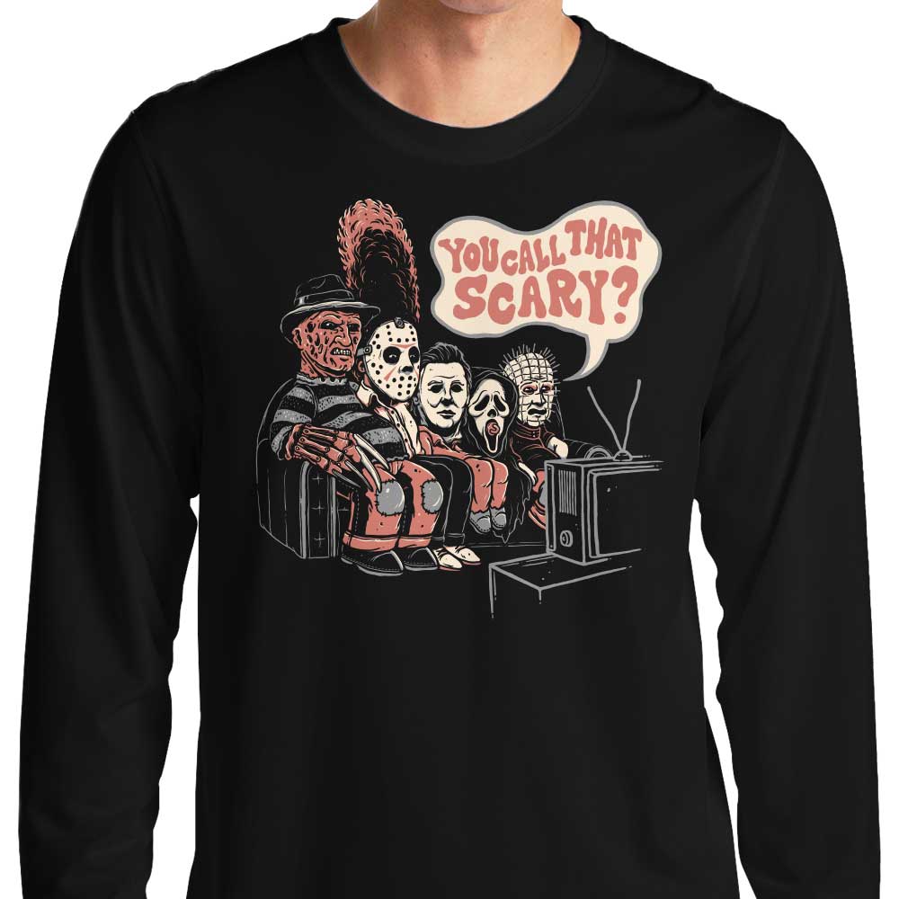 Momma Gorilla's Scary Couch Gag Themed Long Sleeve Crewneck T - Shirt for Men and Women