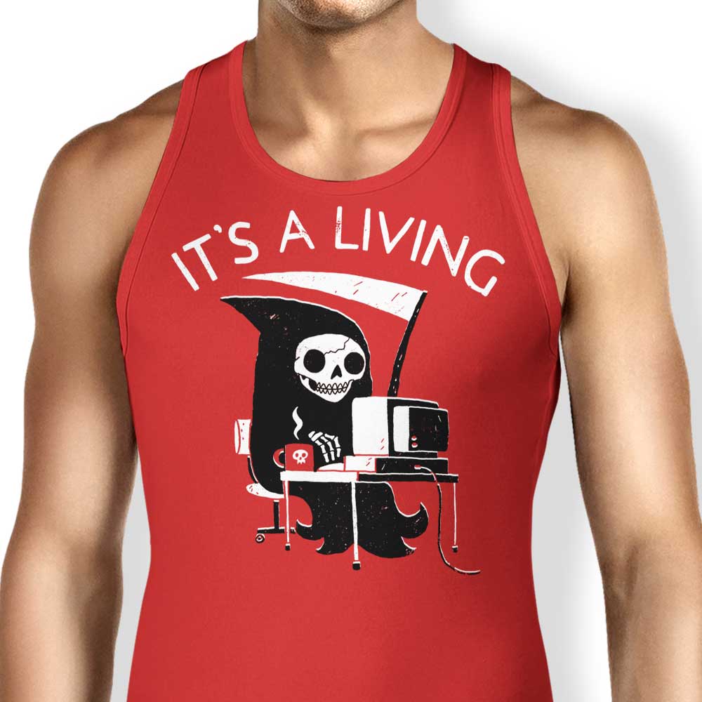 DinoMike's 'It's a Living' Comfortable and Lightweight Men's and Women's Tank Tops