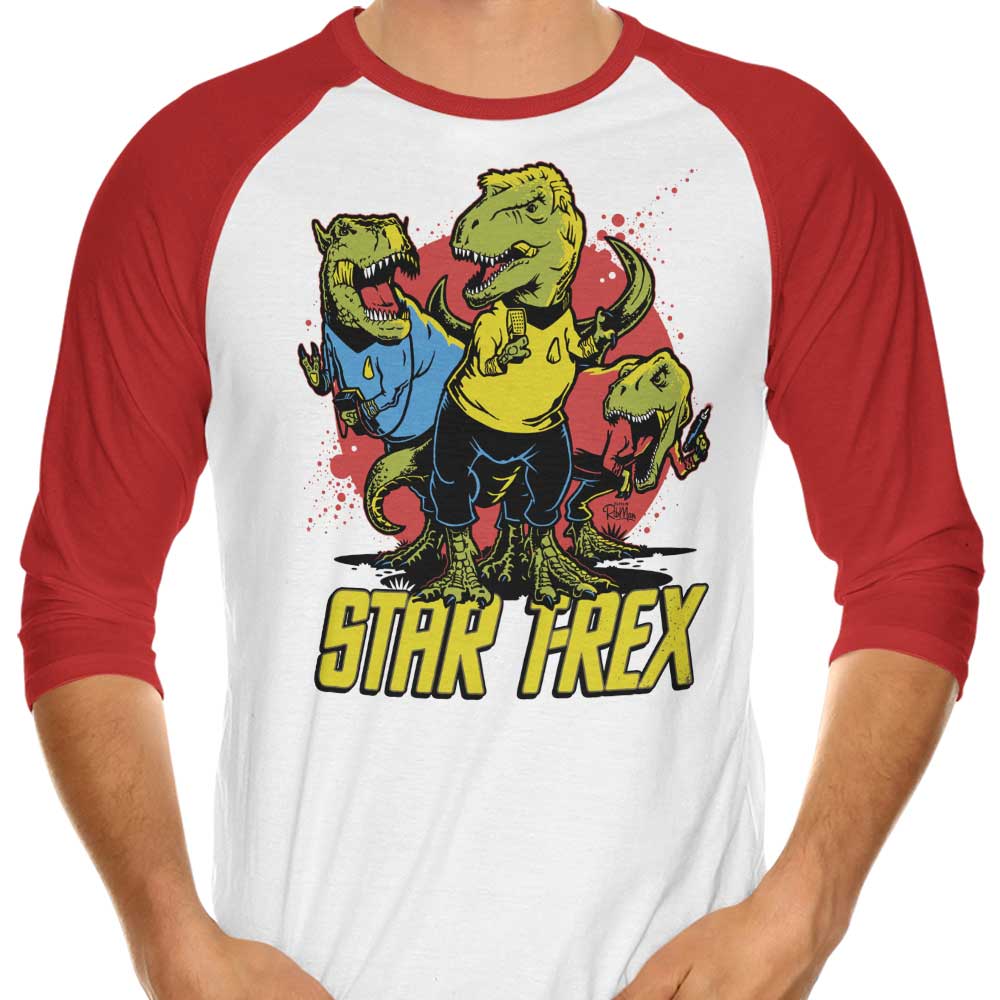 Star T-Rex Three - Quarter Sleeve Raglan Style Men's T - Shirt