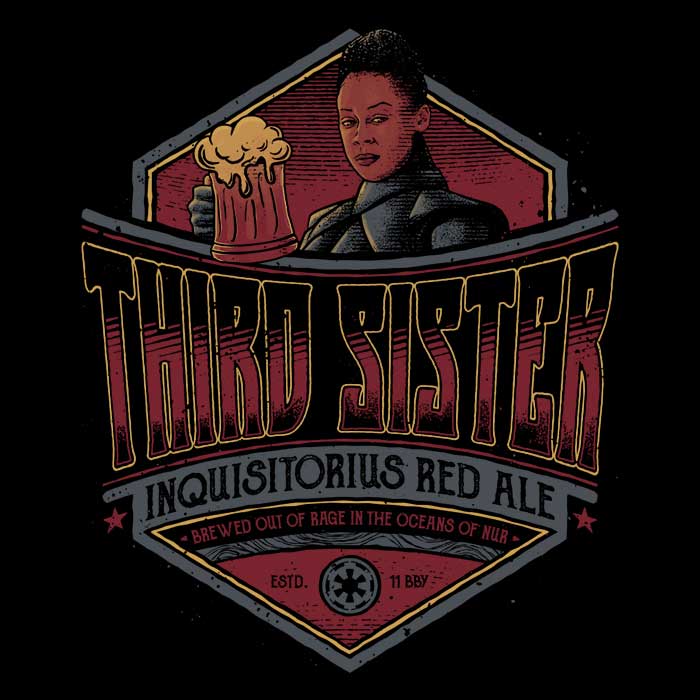 Teesgeex Third Sister Red Ale Long Sleeve Crewneck T - Shirt in S to 4XL