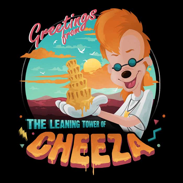 The Inclined Tower of Cheeza 3/4 Sleeve Raglan Style T-Shirt for Fashion Lovers