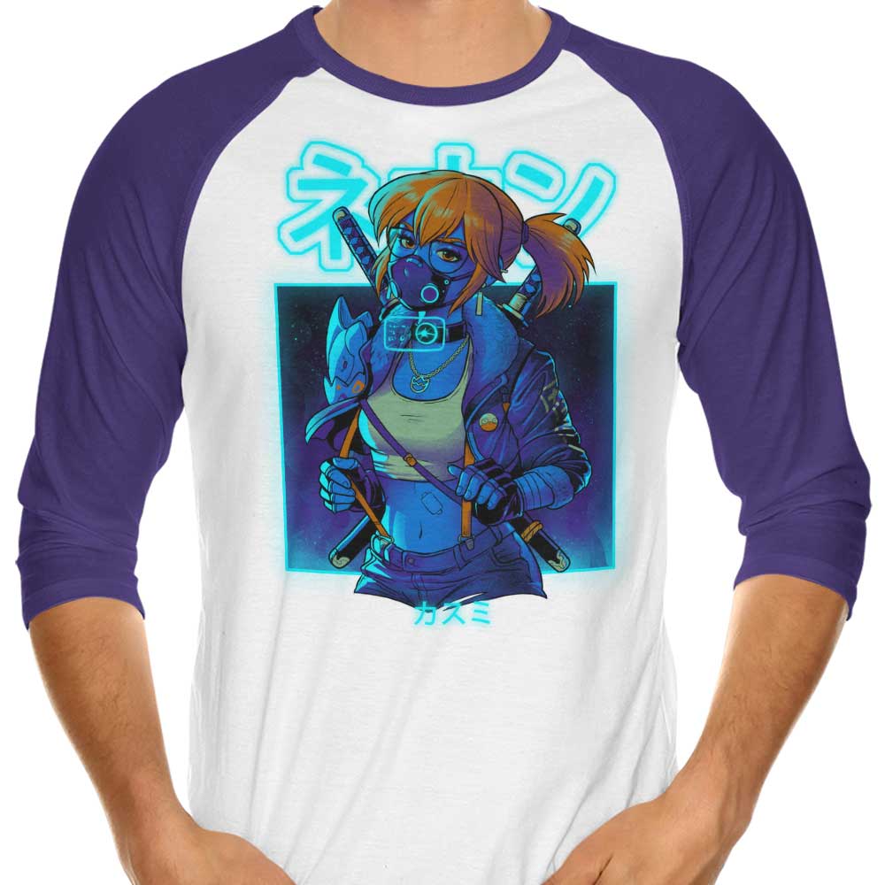 Bruno Mota Neon Mist 3/4 Sleeve Raglan Style Men's T-Shirt