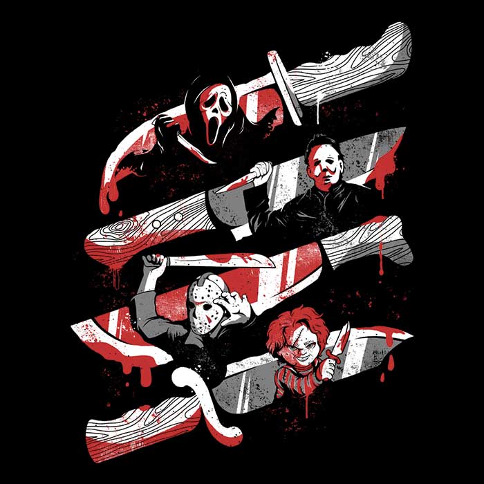 Edu.ely Knife Killers 3/4 Sleeve Raglan Style Men's T-Shirt