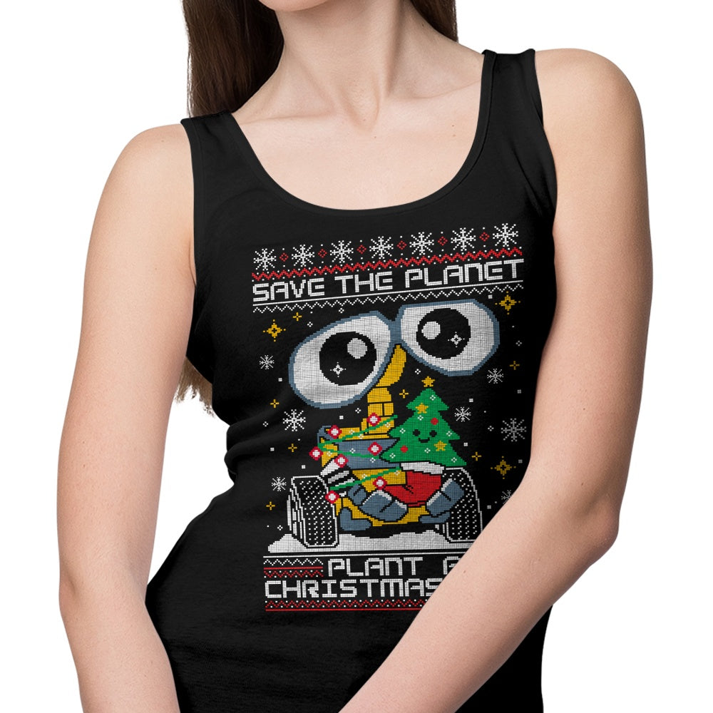 Cozy Christmas Tree Planting Tank Top for Men and Women