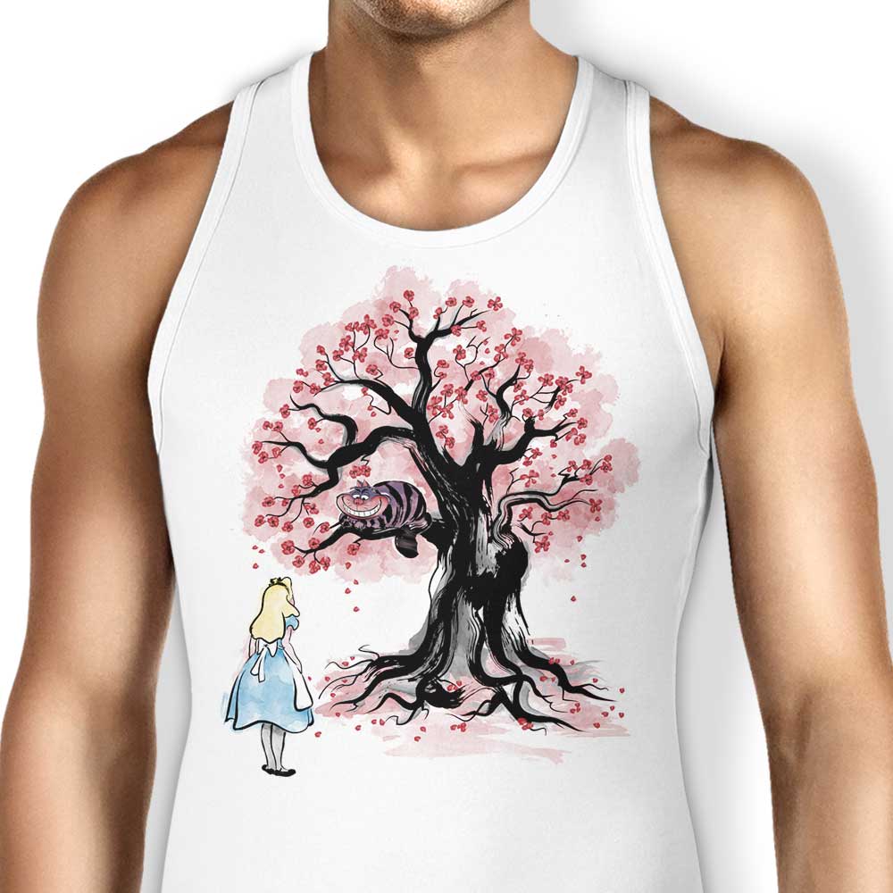 Dr. Monekers' The Cheshire's Tree Sumi - e Inspired Men's and Women's Comfortable Tank Tops