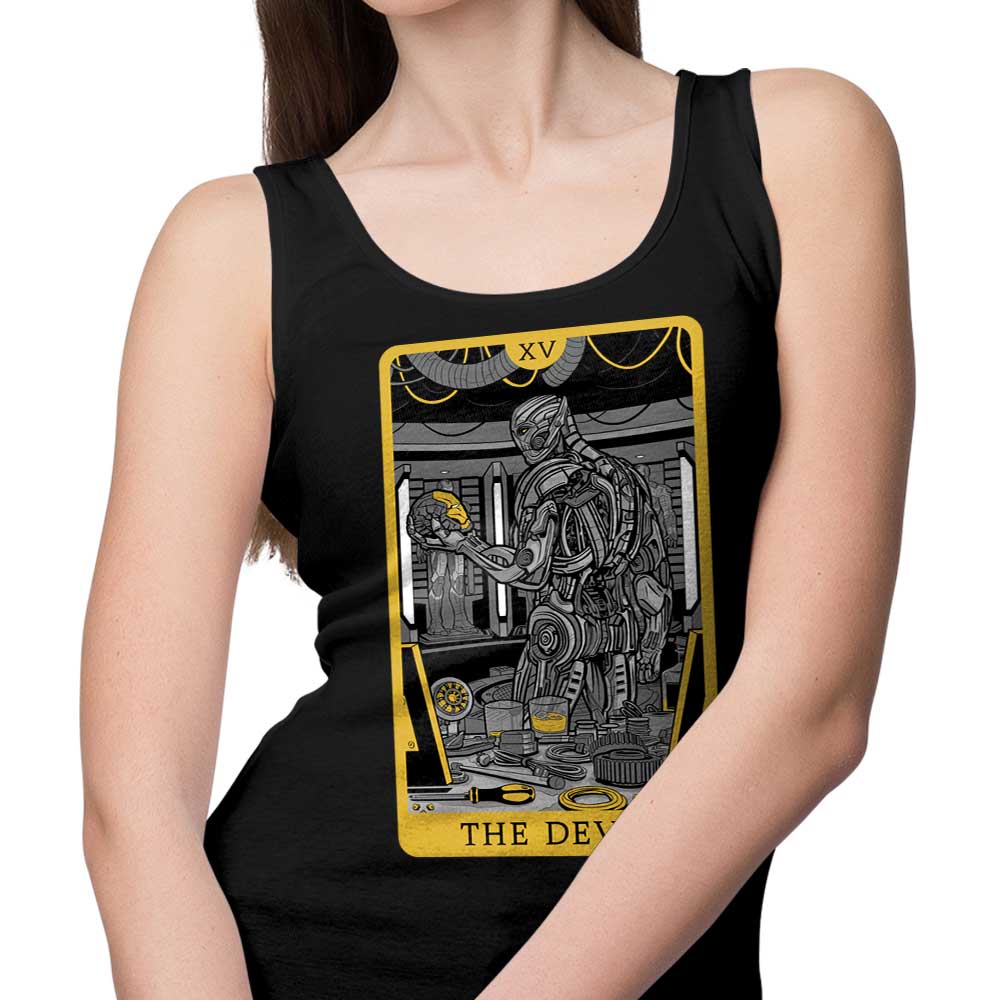 Tarot Themed Devil Design Men's and Women's Unisex Tank Top