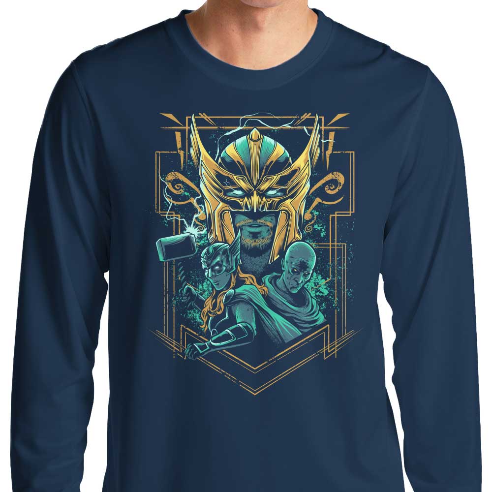 Glowing Thunder - Comfortable Long Sleeve Crewneck T-Shirt