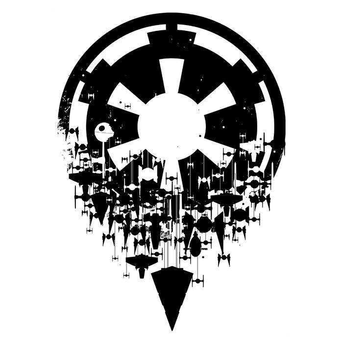Alternative Fractured Empire Design 3/4 Sleeve Raglan Style T-Shirt